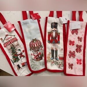 Pick1️⃣!!Reusable Sparkly Beaded-Large Festive Christmas Wine Bottle Gift Bags✨🍾